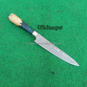 Cuchillos de Cocina Ecológicos Forjados a Mano, Mango de Madera de Olivo y Resina, Acero de Damasco, Cuchillo de Chef de Alta Calidad, Venta al Por Mayor, Pakistán - Product Image 6