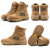 Vente en gros de bottes et chaussures tactiques QUICK WAY INDUSTRIES, chaussures de travail en cuir imperméables à lacets pour hommes au Pakistan, tailles 9/42