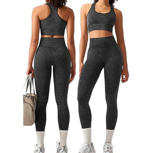 Women gym suit 2 piece sports bra leggings fitness workout outfit - Product Image 1