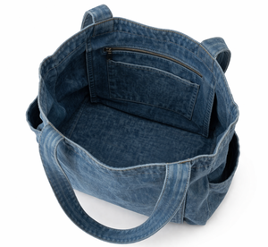 Bolso Tote de Hombro de Mezclilla Ecológico, con Cierre Abierto, Múltiples Bolsillos, Gran Capacidad, Bolso Casual para Mujer, para Compras - Product Image 2
