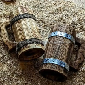 Tasses en bois de haute qualité, uniques et durables, pour commandes en gros en provenance d'Inde - Product Image 1