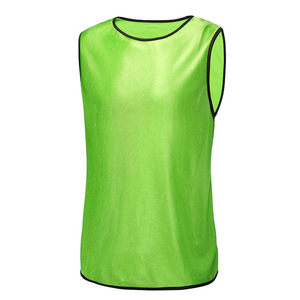 Unisex Neon Green Sleeveless Vest Crew Neck Quick Dry Polyester Adult Regular Fit All Seasons Sports Jersey - Product Image 2