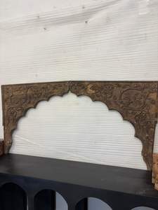 Panel de arco de madera tallado a mano antiguo |   Marco Arquitectónico Decorativo de Pared Estilo Mughal con Diseño de Puerta India Vintage para Decoración del Hogar - Product Image 3