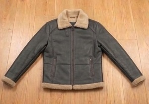 Veste bomber d'hiver pour homme en cuir d'agneau véritable, style vintage, respirante, écologique, avec doublure en fausse fourrure - Product Image 1