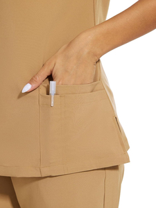 Uniformes Médicos Transpirables para Hospital, Conjuntos de Uniformes de Enfermería para Hombres y Mujeres, Nuevo Estilo con Cuello en V, Venta al Por Mayor - Product Image 5