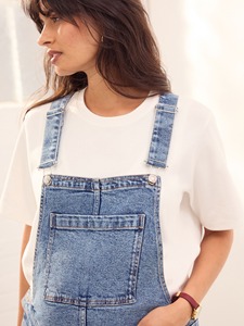 Salopette en jean pour femme, décontractée, bretelles réglables, douce, confortable, tendance, streetwear quotidien - Product Image 6