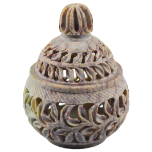 Brûleur d'encens en pierre décorative avec finition naturelle colorée, design de haute qualité, porte-encens - Product Image 4