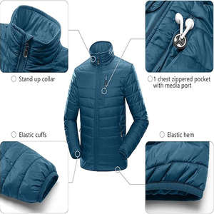 Chaqueta Acolchada Impermeable para Hombre, Chaqueta de Invierno Acolchada con Diseño de Burbujas, Chaqueta de Plumón Verde de Poliéster para Exteriores, Chaqueta Acolchada Personalizada para Hombre - Product Image 6