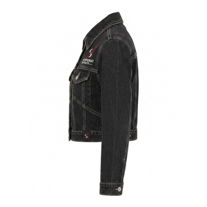 Veste en jean imprimée en coton à séchage rapide, prix compétitif, style décontracté urbain, veste en jean personnalisable pour femme - Product Image 3