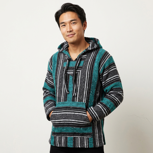 Sudadera con Capucha a Rayas para Hombre, Corte Regular, Informal, para Otoño, Estampado por Sublimación, Tejido de Poliéster, Manga Larga - Product Image 6