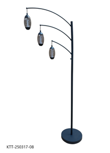 Modern Floor Lamp Three Black Metal Shades Metal Base Adjustable Height LED <b>Light</b> Source E27 <b>Socket</b> 3000K Warm White Minimalist - Product Image 5