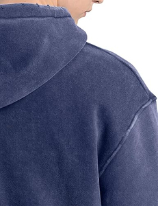 Sudadera con Capucha Personalizada para Hombre, 100% Algodón Grueso, con Logotipo Impreso y Bordado, Estilo Vintage, Lavado Ácido, Corte Regular, para Invierno - Product Image 2