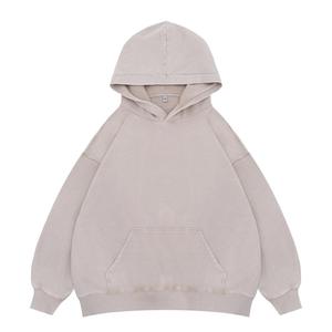 <b>Men's</b> Custom Design Embroidered Snow Washed Vintage Streetwear Casual Distressed Hoodies 100% Cotton Oversize Heavy Weight - Product Image 4