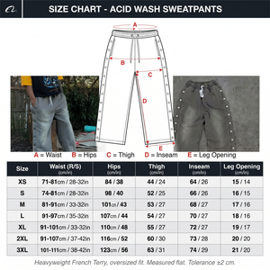 Men's Custom Acid Wash Cotton Baggy <b>Sweatpants</b> with Wide Legs & Side Buttons (<b>Wholesale</b>) - Product Image 6