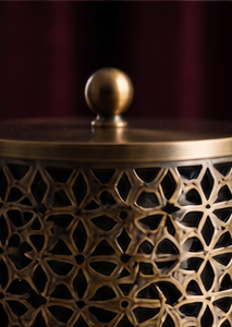 Iron Cylinder <b>Incense</b> <b>Burner</b> Gold Metal Hollow Carved Censer <b>Cone</b> Ash Catcher Holder Wholesale - Product Image 3