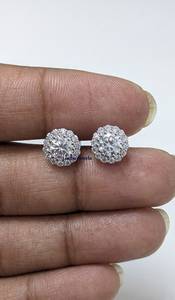 Boucles d'oreilles clous classiques Lurba Jewels en diamant CVD rond, or 14 carats, certifiées IGI, bijoux de mariage pour femme, couleur DE, clarté VVS - Product Image 3