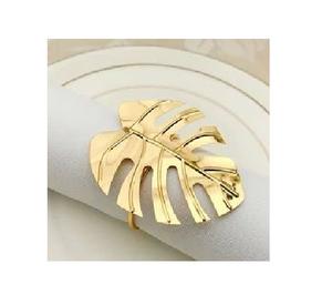 Anneau de serviette moderne et élégant en laiton, finition dorée, durable, écologique, en stock, personnalisable, pour vaisselle de mariage et de dîner - Product Image 4