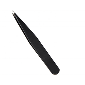 Pinzas de Cejas Profesionales de Acero Inoxidable Negro de Alta Calidad, Venta al por Mayor de Fábrica, 4 Estilos, Diseño Inclinado y Puntiagudo, Herramienta Clásica - Product Image 2