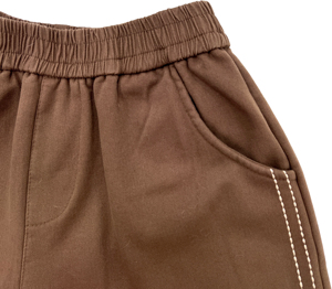 Pantalones de mujer estilo hip hop, de ganchillo, corte bootcut, tela Oxford, antiarrugas, con bolsillos laterales, cintura elástica, holgados, de color liso, de verano, de cintura alta - Product Image 5
