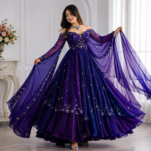 Luxury Embroidered Anarkali Gown Women <b>Designer</b> Party Wear Floor Length Pakistani Suit Wedding Reception Fancy Ethnic Dress - Product Image 1