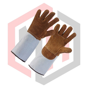 Gants de soudeur en cuir résistant au feu, sans silicone, anti-vibration, avec manchette de sécurité, résistants à la chaleur, antistatiques, résistants aux déchirures - Product Image 2
