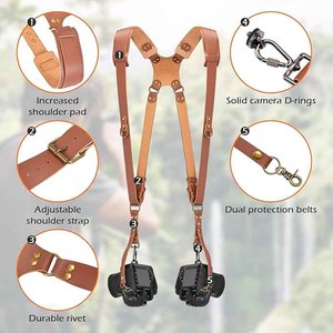 Universal <b>Camera</b> Harness Strap Adjustable Dual Shoulder Chest Rig for DSLR Mirrorless Cameras Outdoor Photography - Product Image 6