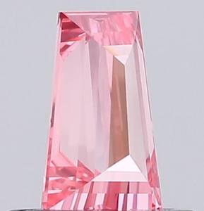 Diamante de color rosa intenso de fantasía, cultivado en laboratorio, 1.02CT, corte trapezoidal, suelto, CVD, pulido a mano, para anillos, para la fabricación de joyas. - Product Image 3