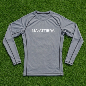 Camiseta de Compresión de Manga Larga para Hombre, Color Gris, Ropa Deportiva para Gimnasio, Fitness, Running, Entrenamiento, Ropa Deportiva de Alto Rendimiento - Product Image 6