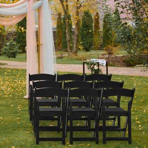 4 Pack Comfortable Resin Folding Chairs with Padded Seat Indoor and Outdoor Home Event Party Picnic School for Home and Events - Product Image 6