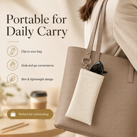 Étui à lunettes en cuir PU souple avec chiffon de nettoyage, étui à lunettes portable anti-rayures avec porte-clés pour les voyages et l'usage quotidien