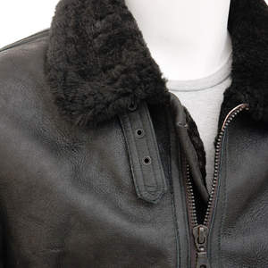 Chaqueta de Cuero Genuino para Hombre, con Tacto Suave y Liso, Impermeable, Estilo Urbano, Moda de Invierno, Logotipo Frontal - Product Image 3