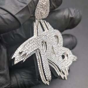 Pendentif Moissanite Personnalisé Symbole Dollar Sertie de Pavés, Collier Luxe Hip Hop, Bijoux pour Hommes et Femmes, Cadeau d'Anniversaire et de Mariage - Product Image 3