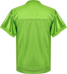 เสื้อฟุตบอลแขนสั้นคอวีสีเขียวสำหรับผู้ชาย ผ้าโพลีเอสเตอร์ตาข่ายระบายความชื้น ทรงปกติ เหมาะสำหรับทุกฤดูกาล - Product Image 2