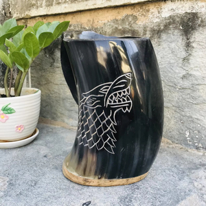 Handcrafted Buffalo Horn Viking Drinking Mug with Customized Logo | Natural Horn <b>Beer</b> Tankard & Drinkware Factory Direct Price - Product Image 5