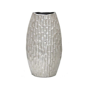 Prime Quality Silver Glass Vase with Handcrafted Metallic Finish Decorative Vase for Home Hotel and Wedding Living Room Decor - Product Image 3