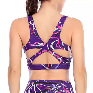 Ensemble de 2 pièces de sport pour femmes, couleur unie, avec ceinture, haut court, tenue de yoga respirante, survêtement, veste et leggings – Vente en gros - Product Image 4