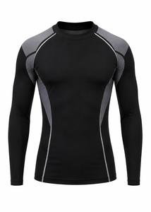 Vêtement de sport pour homme tendance à manches longues, anti-UV, à séchage rapide, en polyester et élasthanne écologiques, color-block, idéal pour les activités de plein air - Product Image 3