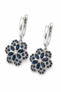 Pendientes de rubí y diamante en plata de ley 92.5 KLST-31074 - Product Image 5