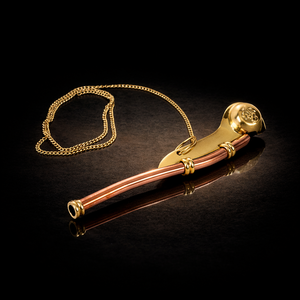 Silbato de marinero Shubham hecho a mano de latón vintage, trompeta náutica de latón macizo, regalo marítimo para coche, bicicleta, oro - Product Image 1