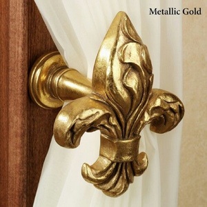 Attache de rideau Feuille d'érable, attache de rideau en métal, attache de rideau de luxe, support de rideau de fenêtre, pour la maison et l'hôtel, en laiton et aluminium - Product Image 3