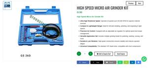 Kit de Microamoladora Neumática de Alta Velocidad, 65000 RPM, Herramienta de Grabado y Pulido, Vástago de 3mm, Herramientas para Joyería |   Núm. de artículo GS-26D - Product Image 2