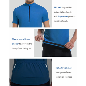 Maillot de ciclismo profesional de verano, material que absorbe la humedad, con tres bolsillos de almacenamiento para ciclismo de montaña y entrenamiento en bicicleta - Product Image 3