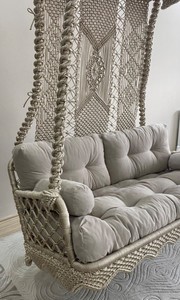 <b>Macrame</b> Double Garden Swing,<b>Macrame</b> Double Swing,<b>Hanging</b> Swing,Balcony Swing - Product Image 2