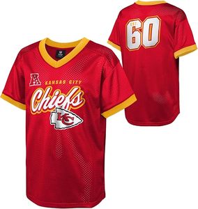 Maillot de sport en polyester à manches courtes Kansas City Chiefs, en velours et maille, avec ruban rouge, broderie personnalisée, motif franc-maçon - Product Image 1