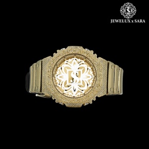 Reloj de Diamantes con Correa de Goma Plateada Personalizada, Suministro Directo de Fábrica, para Uso Corporativo y Estilo Diario, Disponible para la Venta - Product Image 4