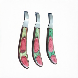 มีดตัดแต่งกีบม้าสแตนเลส Sambrialmed International สำหรับช่างตัดแต่งกีบม้า คู่สำหรับคนถนัดซ้าย/ขวา พร้อมอุปกรณ์ฆ่าเชื้อ - Product Image 1