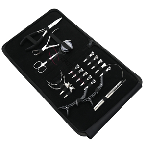 Kit d'outils pour extensions capillaires : Outils de séparation pour stylistes, Ciseaux d'extension en acier inoxydable, Pinces crocodiles pour extensions, Ensemble d'aiguilles à coudre - Product Image 1