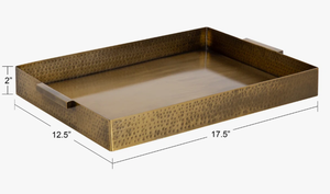 Plateau de service traditionnel indien en aluminium pour la maison, l'hôtel, les cérémonies, avec une finition artisanale raffinée. - Product Image 2