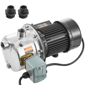 Pompa a getto per pozzi poco profondi in acciaio inossidabile da 1HP, 115V, 18.5GPM, prevalenza massima 147.6FT, per irrigazione agricola - Product Image 1