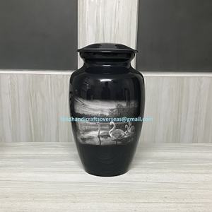 Autocollant personnalisé de haute qualité Urnes funéraires classiques pour cendres humaines avec photo Urnes funéraires - Product Image 4